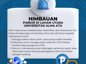 Himbauan Parkir di Lahan Parkir Utara