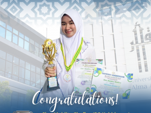 Cleo Meidita Shafira atas diraihnya Juara Umum 2 dan Juara 2 Lomba Infografis