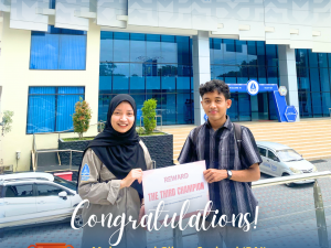 M. Gilang Syabani atas diraihnya 3rd Winner Speech Competition