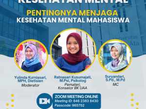 Workshop Kesehatan Mental dengan topik “Pentingnya Menjaga Kesehatan Mental Mahasiswa”