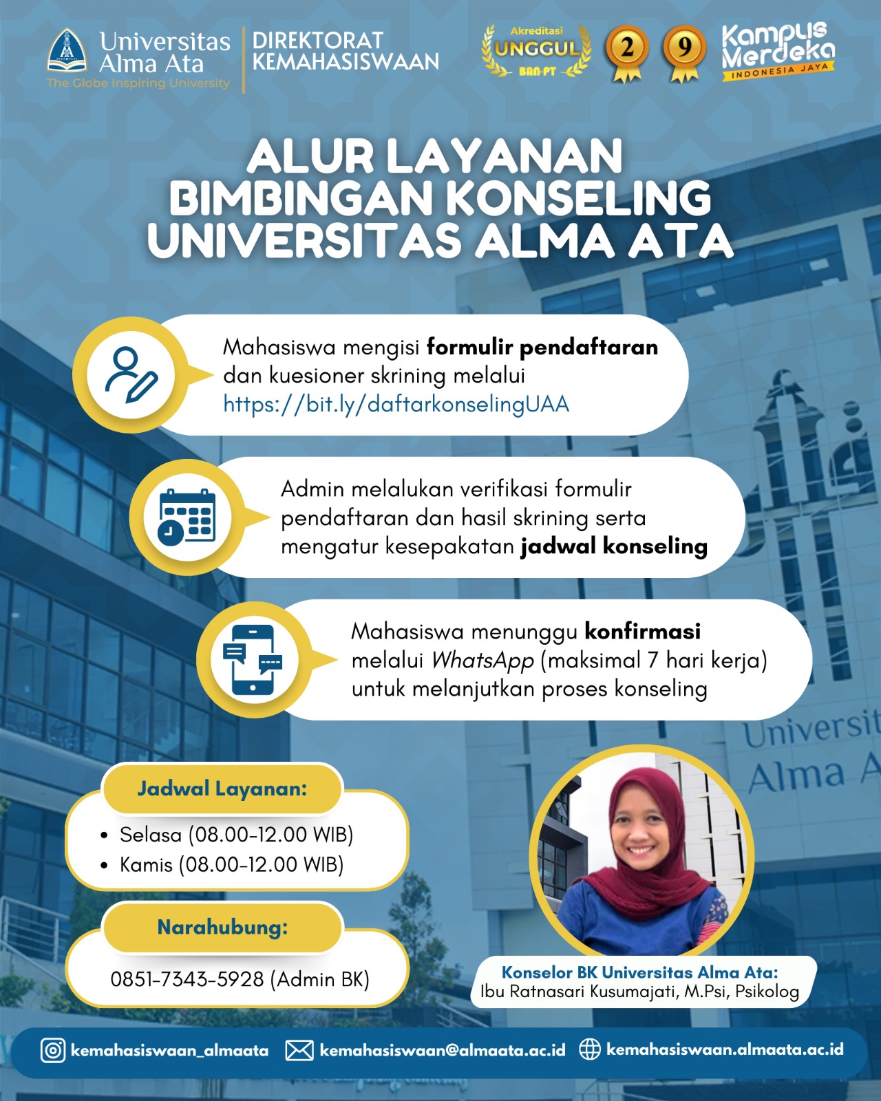 layanan bimbingan konseling Universitas Alma Ata