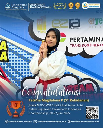 Fetrina Magdalena Raih Juara 3 Nasional di Kejuaraan Taekwondo Indonesia Championship 2025